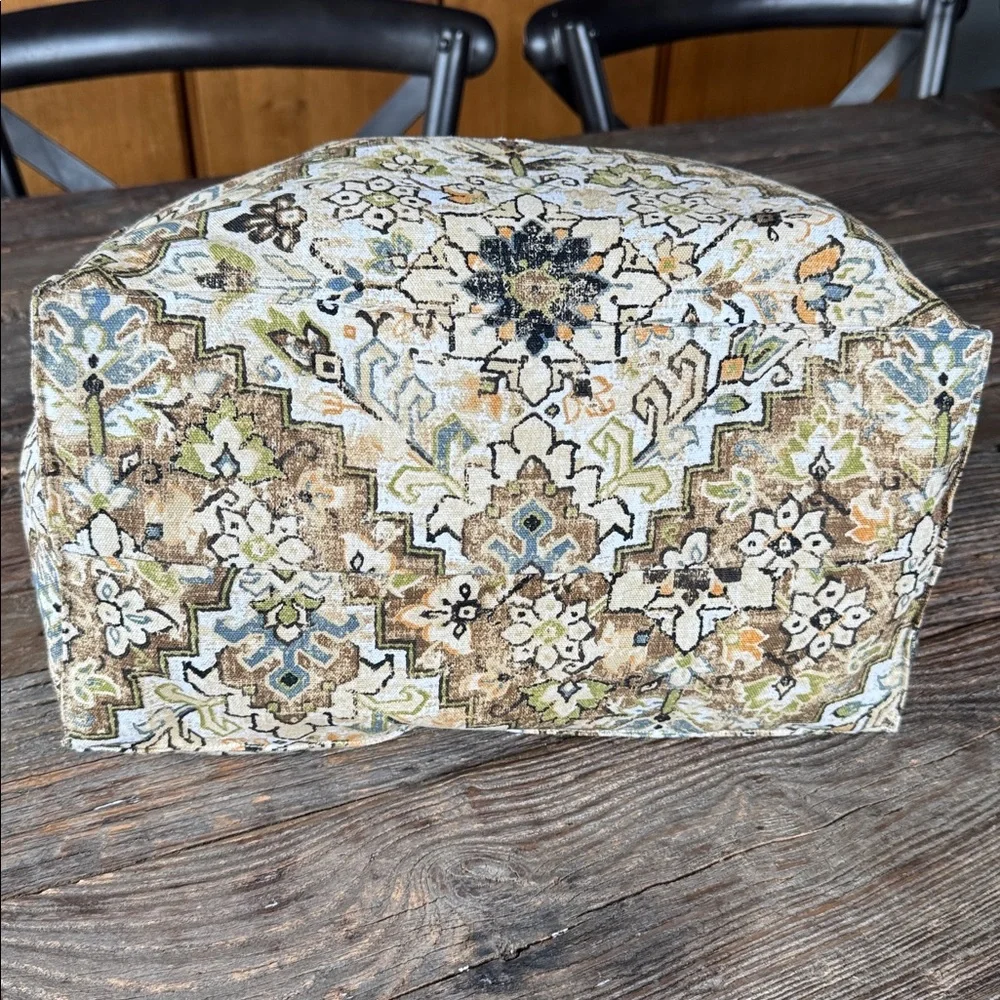 Handmade farmers market‎ cotton canvas crocheted doily large tote